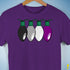 Asexual Pride Christmas Lights Premium Unisex T-Shirt - Purple